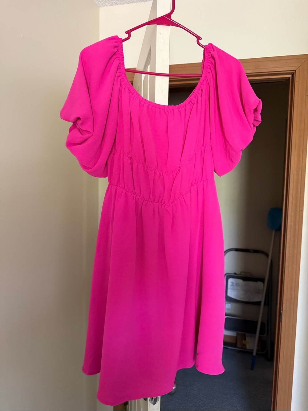 Dokotoo Women’s Hot Pink Off The Shoulder Summer Dress